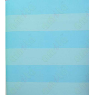 Blue colour horizontal wide stripes home décor wallpaper
